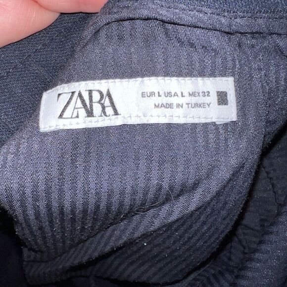 Zara Men’s Size Large Navy Blue Flat Front Nautical Prep Boardshorts - Picture 4 of 4